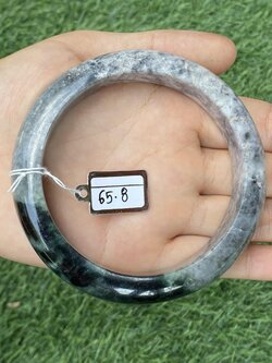 1102 หยก พม่า แท้ Jade กำไลหยก 65.8 มม. (Jadeite bracelet) พม่า (Myanmar)