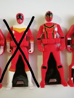 เรนเจอร์คีย์ราคาพิเศษ เซ็ทละ 200 บาท, กรุณาเลือกตัวที่ต้องการ-โอวเรดหมด **กรุณาตรจสอบทุกภาพ อุปกรณ์ใช้เล่นกับเครื่องแปลงร่าง โมบายเรท มือถือแปลงร่างโกไคเจอร์ 3 ตัว ประกอบด้วย โกไคเรด, โอเรนเจอร์เรด, มาจิเรด, นินจาเรดจากคาคุเรนเจอร์