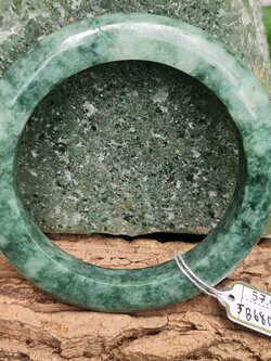 JB6804006 หยก พม่า แท้ Jade กำไลหยก 57.8 มม. (Jadeite bracelet) พม่า (Myanmar)