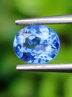 พลอย ไพลิน blue sapphire 0.87 กะรัต (Cts.) พลอยแท้ อัญมณีมงคลประจําวันเกิด เครื่องประดับพลอย