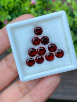 พลอย ซิทริน Citrine 7.44 กะรัต(Cts.) 10 เม็ด Pcs. พลอยแท้ อัญมณีมงคลประจําวันเกิด เครื่องประดับพลอย