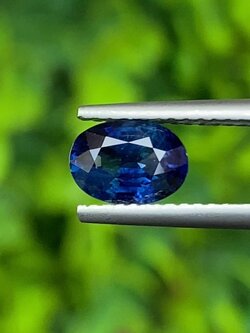 พลอย ไพลิน Blue Sapphire 1.15 กะรัต (Cts.) พลอยแท้ อัญมณีมงคลประจําวันเกิด เครื่องประดับพลอย