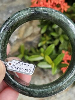 JB6804037 หยก พม่า แท้ Jade กำไลหยก 62.2 มม. (Jadeite bracelet) พม่า (Myanmar)