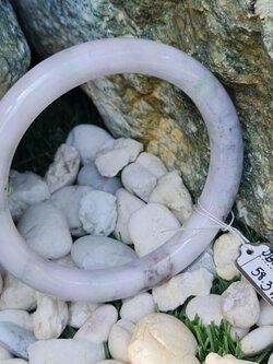 JB6711181 หยก พม่า แท้ Jade กำไลหยก 58.3 มม. (Jadeite bracelet) พม่า (Myanmar)