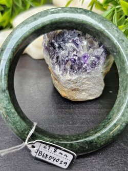 JB6804029 หยก พม่า แท้ Jade กำไลหยก 61.8 มม. (Jadeite bracelet) พม่า (Myanmar)