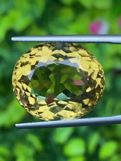 พลอย ซิทริน Citrine 14.65 กะรัต (Cts.) พลอยแท้ อัญมณีมงคลประจําวันเกิด เครื่องประดับพลอย