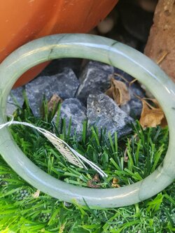 JB6711183 หยก พม่า แท้ Jade กำไลหยก 60.1 มม. (Jadeite bracelet) พม่า (Myanmar)