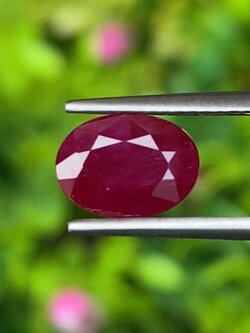 พลอย ทับทิม พม่า (Burmese Ruby Sapphire) 2.02 กะรัต พร้อมใบเซอร์ พลอยแท้ อัญมณีมงคลประจําวันเกิด เครื่องประดับพลอย