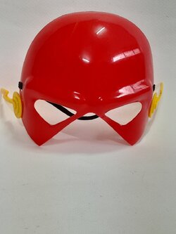 มีหลายภาพ,หน้ากากพลาสติก เดอะแฟลช The Flash สำหรับเด็ก กว้างประมาณ 13 ซม.