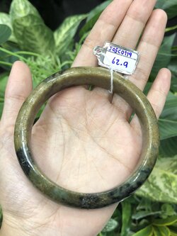 J05C0119 หยก พม่า แท้ Jade กำไลหยก 62.9 มม (Jade bracelet) พม่า (Myanmar)