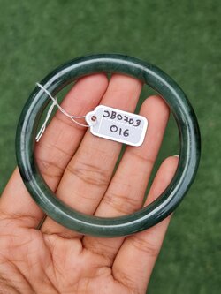 JB0703-016 หยก พม่า แท้ Jade กำไลหยก (Jadeite bracelet) พม่า (Myanmar) 59.0 มม.