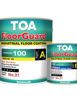 ทีโอเอ ฟลอร์การ์ด 100 สีทับหน้าอีพ็อกซี่ฟิล์มบาง 2 ส่วน สำหรับงานพื้นภายใน