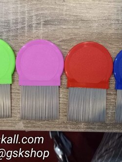 หวีเสนียดเหล็ก ทรงมน หลากสี