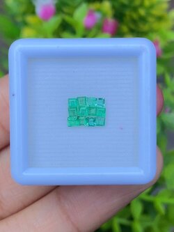 พลอย มรกต Natural Emerald แซมเบีย 0.53 กะรัต (Cts.) 12 เม็ด (Pcs.) พลอยแท้ อัญมณีมงคลประจําวันเกิด เครื่องประดับพลอย
