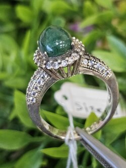 หยก พม่า แท้ Jade แหวนหยก (jadeite Ring) Size 60 ดิบ ไม่ผ่านการปรับปรุง (Type A) พม่า (Myanmar)