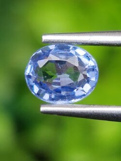 พลอย ไพลิน blue sapphire 0.94 กะรัต (Cts.) พลอยแท้ อัญมณีมงคลประจําวันเกิด เครื่องประดับพลอย