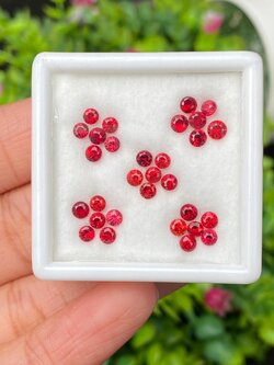 พลอย ทับทิม ซองเจีย Songea Ruby sapphire 30 เม็ด 4.06 กะรัต (Cts.) พลอยแท้ อัญมณีมงคลประจําวันเกิด เครื่องประดับพลอย