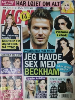 นิตยสารดาราต่างประเทศ HAR LOJET OM ALT ปก เดวิด เบ็คแฮม DAVID BECKHAM และ วิคตอเรีย เบ็คแฮม VICTORIA BECKHAM, LADY GAGA, 29 SEPTEMBER 2010