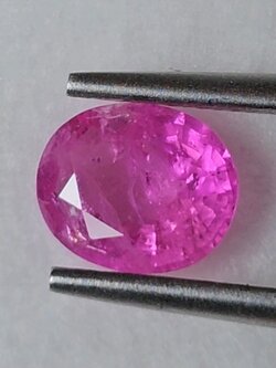 พลอย ชมพู พิ้ง แซฟไฟร์ Pink Sapphire 1.14 กะรัต (Cts.) พลอยแท้ อัญมณีมงคลประจําวันเกิด เครื่องประดับพลอย