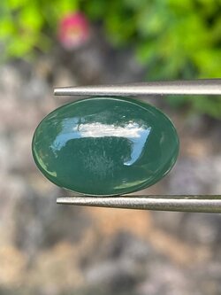 หยกพม่าเจียรนัย (Burmese jade ) 7.00 กะรัต หยกแท้ อัญมณีมงคลประจําวันเกิด เครื่องประดับหยก