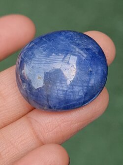 พลอย ไพลิน สตาร์ แซฟไฟร์ Blue Star Sapphire 91.57 กะรัต (Cts.) ดิบ Unheated พลอยแท้ อัญมณีมงคลประจําวันเกิด เครื่องประดับพลอย