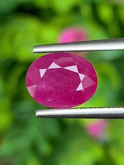 พลอย ทับทิม พม่า (Burmese Ruby Sapphire) 2.00 กะรัต พร้อมใบเซอร์ พลอยแท้ อัญมณีมงคลประจําวันเกิด เครื่องประดับพลอย