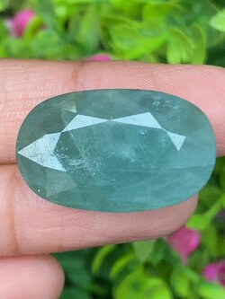 พลอย แกรนดิเดียร์ไรท์ Grandidierite 40.29 กะรัต (Cts.) พร้อมใบเซอร์ พลอยแท้ อัญมณีมงคลประจําวันเกิด เครื่องประดับพลอย