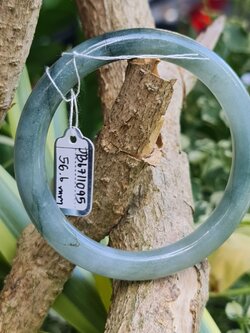 JB6711095 หยก พม่า แท้ Jade กำไลหยก 56.6 มม. (Jadeite bracelet) พม่า (Myanmar)