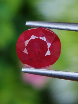 พลอย ทับทิม Ruby sapphire 2.01 กะรัต (Cts.) พร้อมใบเซอร์ (With Certificate) พลอยแท้ อัญมณีมงคลประจําวันเกิด เครื่องประดับพลอย