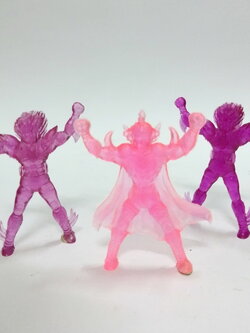 ตุ๊กตุ่นยาง เซนต์เซย่า เปกาซัส เซยย่า(ม่วงx2) โกลด์เซนต์ เอเลียส มู (ชมพู)