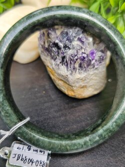 JB6804088 หยก พม่า แท้ Jade กำไลหยก 61.8 มม. (Jadeite bracelet) พม่า (Myanmar)