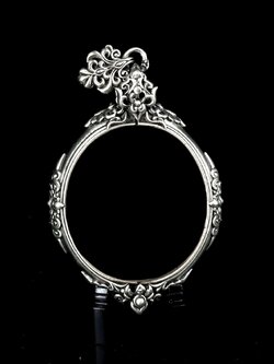 (แบบที่1.2) กรอบเนื้อทองไวท์บราส สำหรับองค์พระขนาด ความสูง 3.3 ความกว้าง 2.9 เซนติเมตร