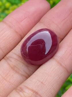 พลอย ทับทิม (Ruby Sapphire) 24.73 กะรัต (Cts.) พลอยแท้ อัญมณีมงคลประจําวันเกิด เครื่องประดับพลอย