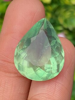 พลอย ฟลูออไรด์ (Fluorite) 23.43 กะรัต (Cts.)พลอยแท้ อัญมณีมงคลประจําวันเกิด เครื่องประดับพลอย