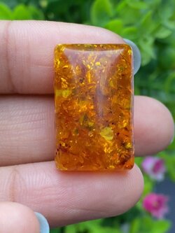 อำพัน Amber 16.81 กะรัต พลอยแท้ อัญมณีมงคลประจําวันเกิด เครื่องประดับพลอย