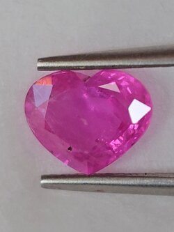 พลอย ชมพู พิ้ง แซฟไฟร์ Pink Sapphire 1.58 กะรัต (Cts.) พลอยแท้ อัญมณีมงคลประจําวันเกิด เครื่องประดับพลอย