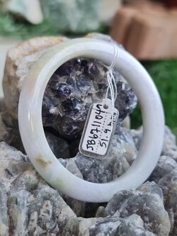 JB6711049 หยก พม่า แท้ Jade กำไลหยก 51.9 มม. (Jadeite bracelet) พม่า (Myanmar)