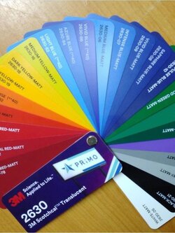 สติกเกอร์ 3M -2630 โปร่งแสง รุ่น CARDINAL RED-MATT 2630-02