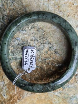 JB6804138 หยก พม่า แท้ Jade กำไลหยก 57.0 มม. (Jadeite bracelet) พม่า (Myanmar)