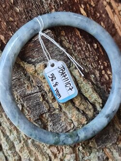 JB6711107 หยก พม่า แท้ Jade กำไลหยก 58.8 มม. (Jadeite bracelet) พม่า (Myanmar)