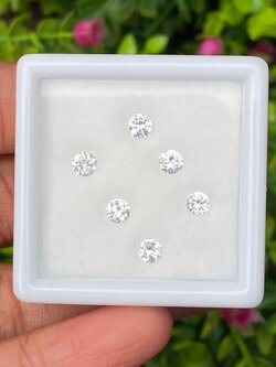 พลอย เพทาย Natural Zircon 2.00 กะรัต (Cts.) 6 เม็ด (Pcs.) พลอยแท้ อัญมณีมงคลประจําวันเกิด เครื่องประดับพลอย