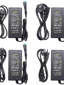 AC110-240V ถึง D Dee Cs 12V 5A หม้อแปลงอะแดปเตอร์แปลงไฟ 60W สำหรับ LED Strip Light - UK Plug