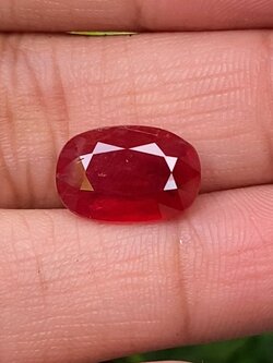 พลอย ทับทิม เผาเก่า 5.16 กะรัต พร้อมใบเซอร์ พลอยแท้ อัญมณีมงคลประจําวันเกิด เครื่องประดับพลอย