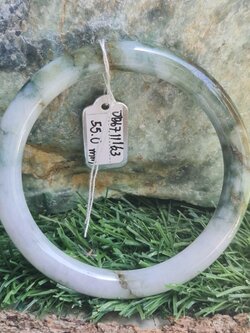 JB6711163 หยก พม่า แท้ Jade กำไลหยก 55.0 มม. (Jadeite bracelet) พม่า (Myanmar)