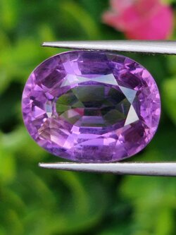 พลอย อเมทิส Amethyst 9.01 กะรัต (Cts.) พลอยแท้ อัญมณีมงคลประจําวันเกิด เครื่องประดับพลอย