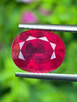 พลอย ทับทิม (Ruby Sapphire) 5.52 กะรัต (Cts.) พลอยแท้ อัญมณีมงคลประจําวันเกิด เครื่องประดับพลอย