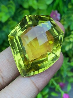 พลอย เลมอนควอตซ์ 91.81 กะรัต พลอยแท้ อัญมณีมงคลประจําวันเกิด เครื่องประดับพลอย