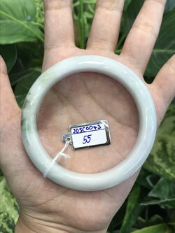 J05C0043 หยก พม่า แท้ Jade กำไลหยก 55 มม. (Jade bracelet) พม่า (Myanmar)