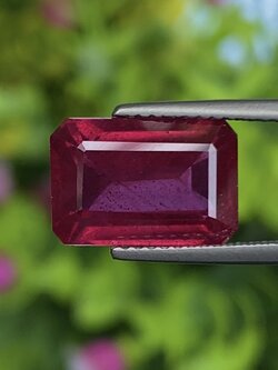 พลอย ทับทิม Ruby sapphire 6.85 กะรัต (Cts.) พลอยแท้ อัญมณีมงคลประจําวันเกิด เครื่องประดับพลอย