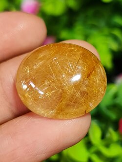 ไหมทอง ควอตซ์ Golden Rutilated Quartz 41.11 กะรัต Cts.พลอยแท้ อัญมณีมงคลประจําวันเกิด เครื่องประดับพลอย